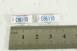 Комплект номерных знаков New York 1:18