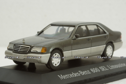 Mercedes 600SEL Limousine, W140, grey, 70034, Herpa 1:43
