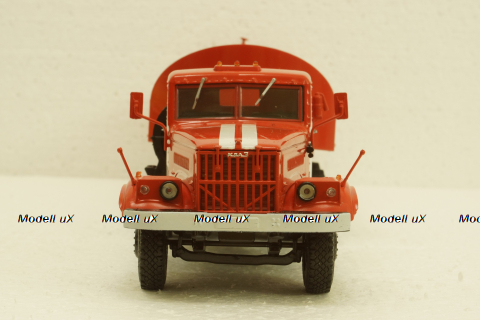 Краз-258 с п/прицепом ТЗ-22, красный, АвтоИстория 1:43