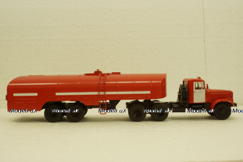 Краз-258 с п/прицепом ТЗ-22, красный, АвтоИстория 1:43