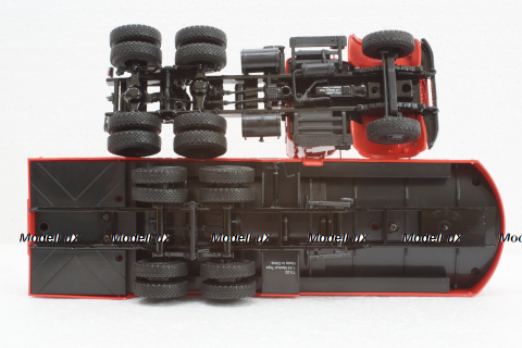 Краз-258 с п/прицепом ТЗ-22, красный, АвтоИстория 1:43