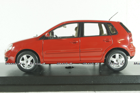 Volkswagen Polo IV 2005, Red, Paudi 1:18
