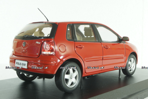 Volkswagen Polo IV 2005, Red, Paudi 1:18