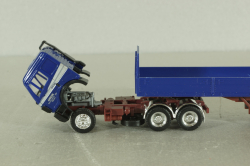 Mercedes SK 2435 tractor with semi trailer Anker, blue/yellow, Herpa 1:87