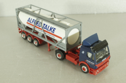 Mercedes SK 1850 LS tractor with semi-trailer tank "Alfred Talke" 1994, blue/white, 143004, Herpa 1:87