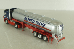 Mercedes SK 1735 LS tractor with semi-trailer tank "Alfred Talke" 1992, blue/silver, 141581, Herpa 1:87 