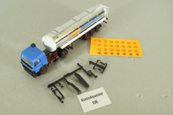Mercedes SK 1735 LS tractor with semi-trailer tank "Willi Betz" 1989, blue/chrome, 826110, Herpa 1:87 