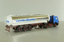 Mercedes SK 1735 LS tractor with semi-trailer tank "Willi Betz" 1989, blue/chrome, 826110, Herpa 1:87 