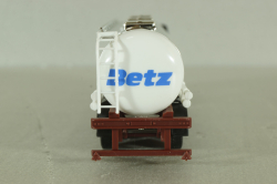 Mercedes SK 1850 LS tractor with semi-trailer tank "Willi Betz" 1994, blue/chrome, 826110, Herpa 1:87