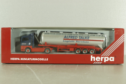 MAN TG-A XL with semi-trailer tank "Alfred Talke", blue/grey, 146623, Herpa 1:87