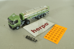 Mercedes Actros 1843 with semi-trailer tank "Kieserling" green, 144285, Herpa 1:87