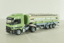 Mercedes Actros 1843 with semi-trailer tank "Kieserling" green, 144285, Herpa 1:87