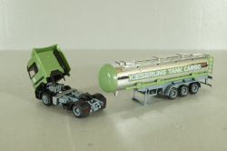 Mercedes Actros 1843 with semi-trailer tank "Kieserling" green, 144285, Herpa 1:87