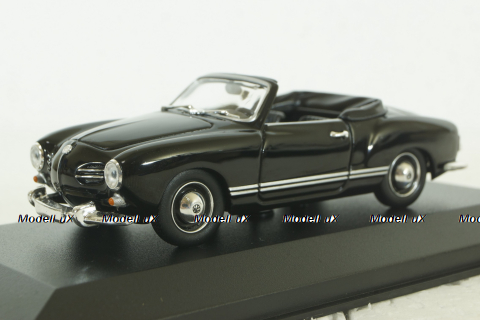 Volkswagen Karmann Ghia Cabriolet 1955, Black, 940051030, Maxichamps 1:43