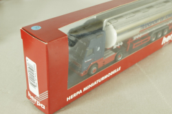 Volvo FH 12 Globetrotter XL with semi-trailer tank "Transport de jongh", blue/chrome, 145350, Herpa 1:87