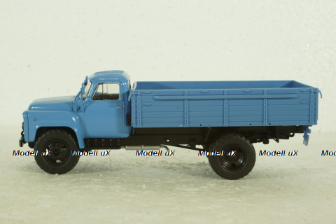 Газ-53-12 бортовой, голубой. Наши Грузовики №46, 1:43