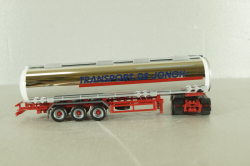 Volvo FH 12 Globetrotter XL with semi-trailer tank "Transport de jongh", blue/chrome, 145350, Herpa 1:87
