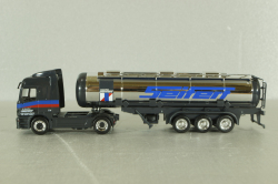 Mercedes Actros 1843 with semi-trailer tank "Seifert" grey/chrome, 144286, Herpa 1:87