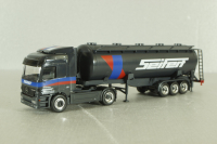 Mercedes Actros 1843 with semi-trailer tank "Seifert" grey, 144287, Herpa 1:87