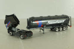 Mercedes Actros 1843 with semi-trailer tank "Seifert" grey, 144287, Herpa 1:87