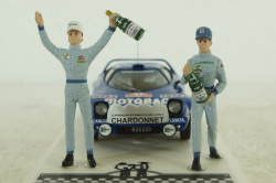 Lancia Stratos HF, No.10, Winner rally Monte Carlo, serie 2, with figurines, S.Munari/S.Maiga, 1976, IXO 1:43
