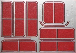 Фототравление Рамки форточек ПАЗ-3205 (Modimio), EM-260, 1:43