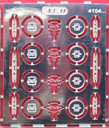 Набор шильдиков для лимузинов ЗИЛ (никелированные), EM-024