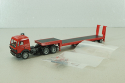 Mercedes SK 2436 with semi trailer, red 141963, Herpa 1:87