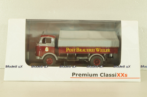 Mercedes-Benz LP911 "Post Brauerei" truck 1963, dark red, 12156, Premium ClassiXXs 1:43