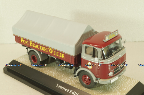Mercedes-Benz LP911 "Post Brauerei" truck 1963, dark red, 12156, Premium ClassiXXs 1:43