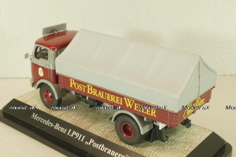 Mercedes-Benz LP911 "Post Brauerei" truck 1963, dark red, 12156, Premium ClassiXXs 1:43