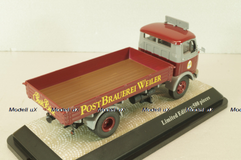 Mercedes-Benz LP911 "Post Brauerei" truck 1963, dark red, 12156, Premium ClassiXXs 1:43