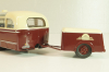 Mercedes-Benz O 6600 bus with trailer "Stuttgarter Sehloss Kurier" 1951 , red/cream, B66042533, Schuco 1:43