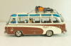 Setra S6 bus Marti 1955, with 4 figuren, brown/cream, 02824, Schuco 1:43