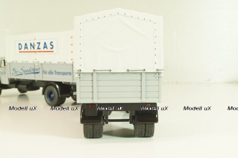 Bussing 8000 truck with trailer "Danzas" 1950 #1, grey, 06253, Schuco 1:43 