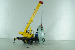 КС-3577 Ивановец, автокран на шасси Маз-5337, синий/желтый,  собран из кита, AVD models 1:43