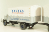 Bussing 8000 truck with trailer "Danzas" 1950 #2, grey, 06253, Schuco 1:43