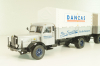 Bussing 8000 truck with trailer "Danzas" 1950 #2, grey, 06253, Schuco 1:43