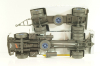Bussing 8000 truck with trailer "Danzas" 1950 #2, grey, 06253, Schuco 1:43