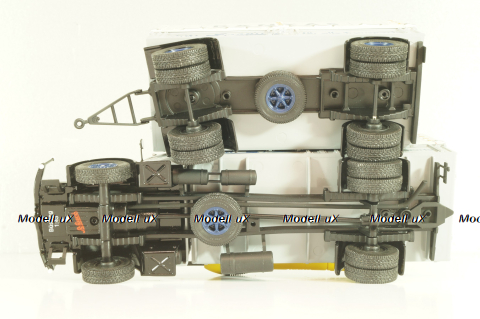 Bussing 8000 truck with trailer "Danzas" 1950 #2, grey, 06253, Schuco 1:43