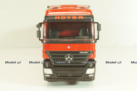 Mercedes-Benz Actros 1846 tractor with semi trailer tankwechsel system "Hoyer", red/white, 564/02, NZG 1:43