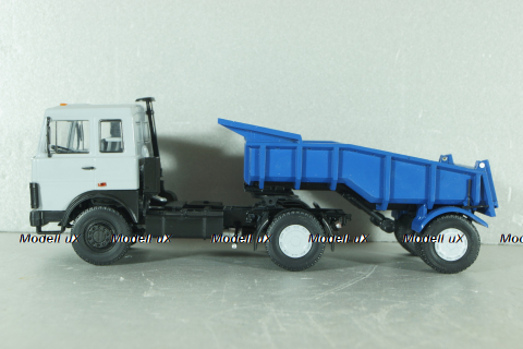Маз-5432 с п/прицепом самосвалом Маз-5232В сірий/синій, АвтоИстория 1:43