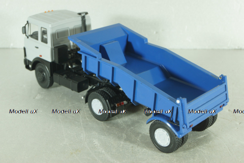 Маз-5432 с п/прицепом самосвалом Маз-5232В сірий/синій, АвтоИстория 1:43