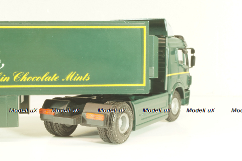 Mercedes-Benz SK 1850 LS tractor with semi-trailer tank "After Eight" 1994, green, 313,  NZG 1:43