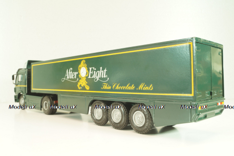 Mercedes-Benz SK 1850 LS tractor with semi-trailer tank "After Eight" 1994, green, 313,  NZG 1:43
