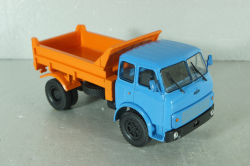 Маз-5549 грузовик с самосвальным кузовом 1983, синий/оранжевый, Наш Автопром 1:43