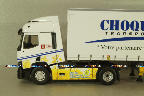 Renault T480 with semi-trailer "Choquet" 2021, white, 118161, Eligor 1:43