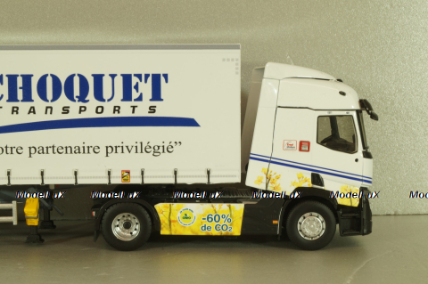 Renault T480 with semi-trailer "Choquet" 2021, white, 118161, Eligor 1:43