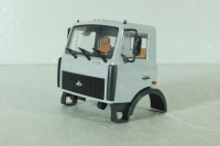 Маз кабина в сборе, серая, АвтоИстория 1:43