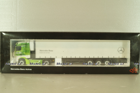 Mercedes-Benz Actros FH25 GigaSpace 4x2 2012 with semi-trailer "Mercedes-Benz", green/silver, 8622/03, NZG 1:50